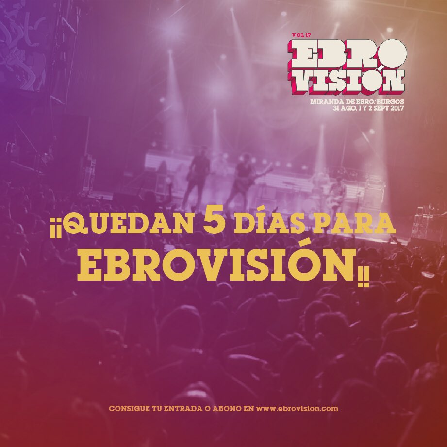 ebrovision's tweet photo. ¡5 DÍAS para #Ebrovision17! https://t.co/CISPpeN2dM
