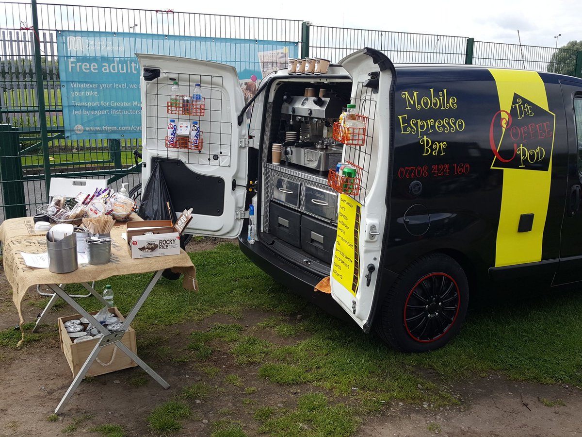 The crit races are coming up, women's starts at 12.30. And we have a prime prize from The Coffee Pod