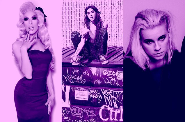 billboard's tweet photo. Gay Agenda, Aug 25: @Alaska5000's advice for Taylor Swift, @AdoreDelano, @ThisIsPVRIS &amp; more https://t.co/Kc59im6JyC https://t.co/Q4LfeRpT1M