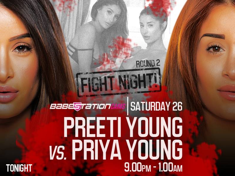 FIGHT NIGHT PART II 🥊

Battle of the twins: @preeti_young and @Priya_Y 😍

⏲️ Tonight 9pm

📱 https://t.co/zfPHiKJk2K https://t.co/L4VbNQ0IcD
