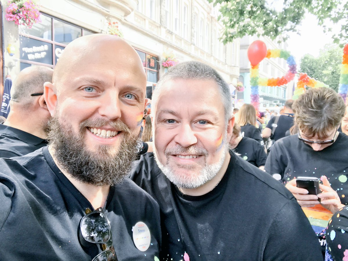 Great to be <a href="/PrideCymru/">Pride Cymru</a> supporting @OutatTesco #PrideCardiff ❤️💜💙💚💛🌈