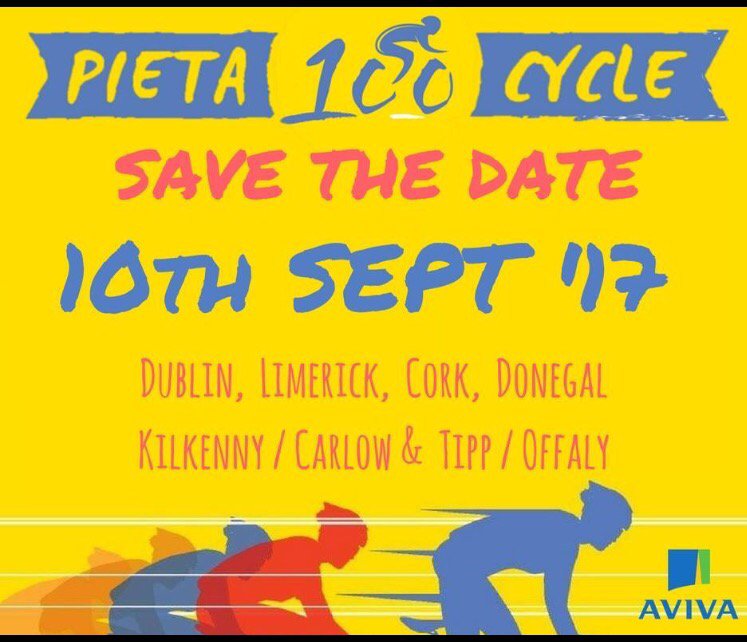 Have you signed up yet for our amazing <a href="/PietaHouse/">Pieta</a> event? It's going to be great! Thanks to <a href="/AVIVAIRELAND/">AVIVA</a> support!