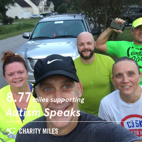 vwwooten's tweet photo. 8.8 @CharityMiles for @autismspeaks. Thx @ThriveMkt for sponsoring me! https://t.co/JzFg7apKct #superheroesforautism https://t.co/zymAlCzi3D