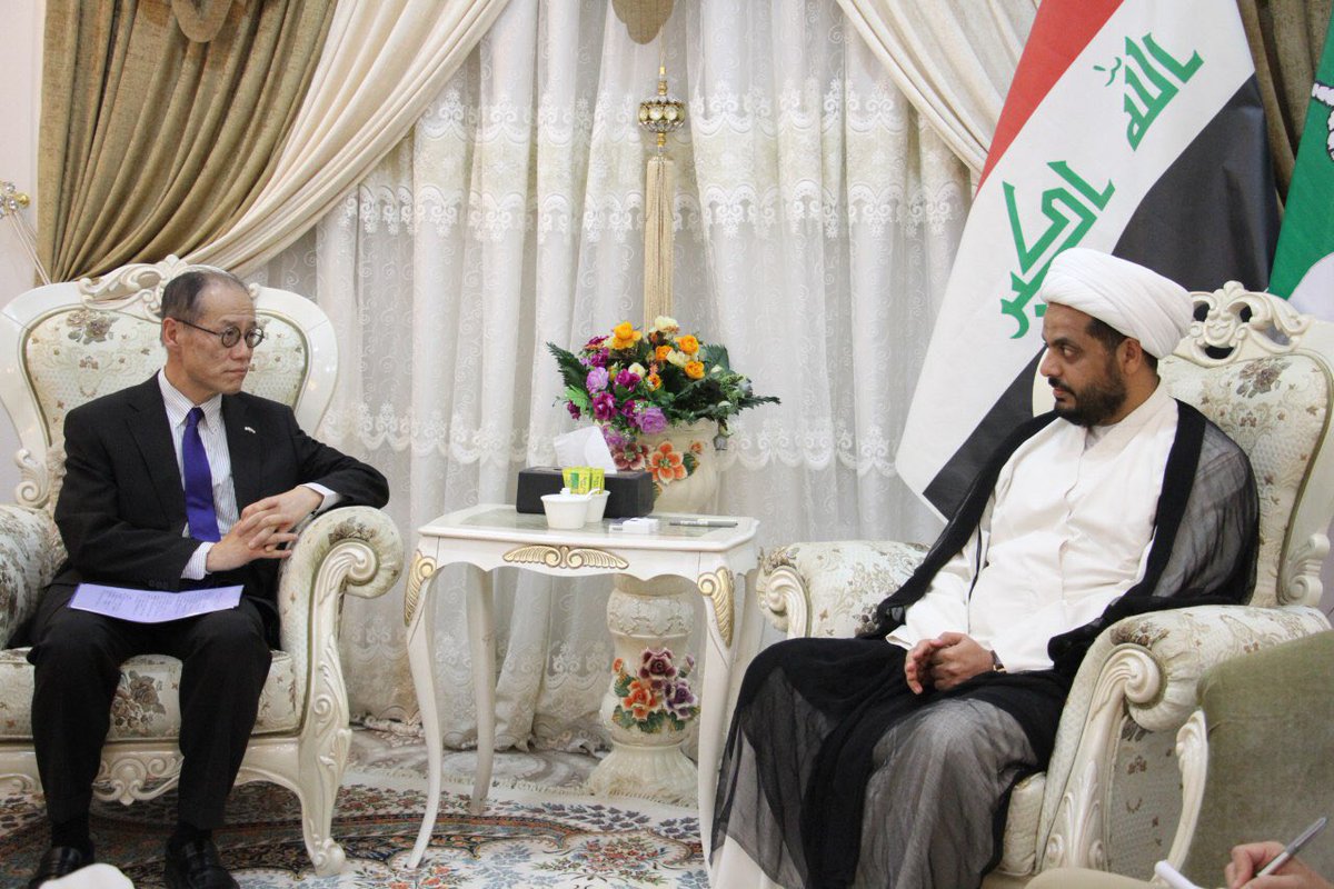 Qais_alkhazali's tweet photo. اثناء اللقاء مع السفير الياباني في العراق السيد فوميو ايواي تم التطرق الى آخر المستجدات الامنية والسياسية ومعركة تلعفر ومرحلة ما بعد داعش. https://t.co/rY2Z45c25z