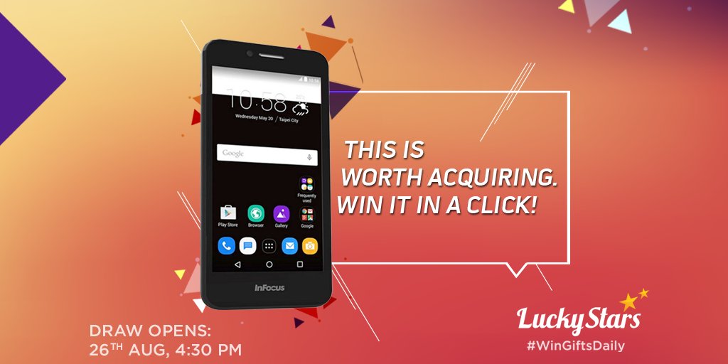 luckystarsapp's tweet photo. Win #InFocus M260 #smartphone📱only on #LuckyStarsApp draw for #free!
To grab it, download the #App NOW: https://t.co/OR2AgUHMMW https://t.co/uHhTIabztU