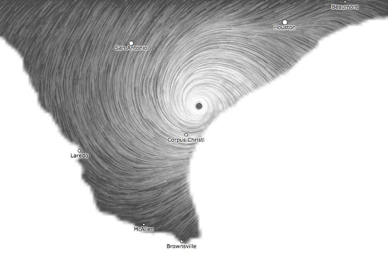 InfoNewt's tweet photo. If you haven't seen Wind Maps lately, it's impressive with Hurricane Harvey beating up Texas! https://t.co/DNH0ywHhaN https://t.co/QlPVOZsS7D