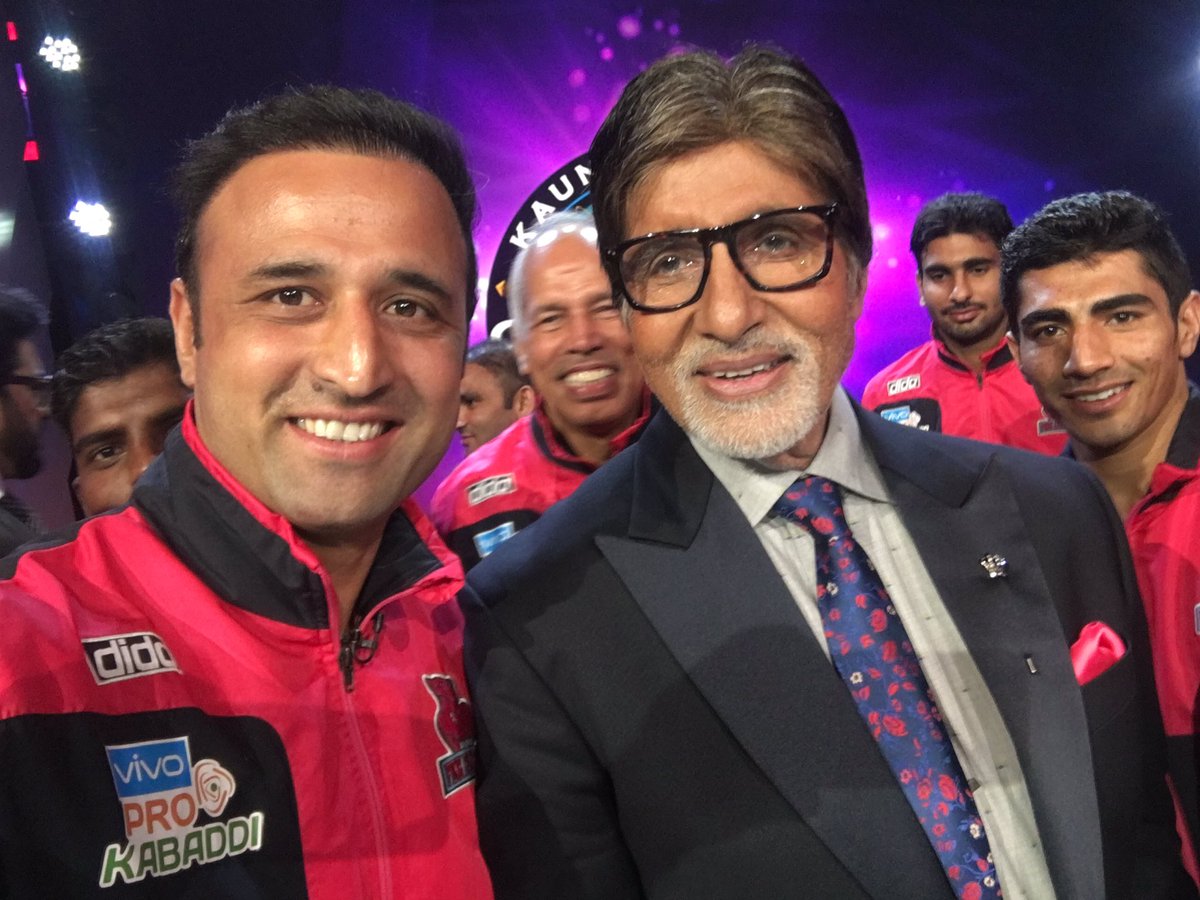 Had a great time with the legend of Indian cinema. Thank you for all the support <a href="/SrBachchan/">Amitabh Bachchan</a>