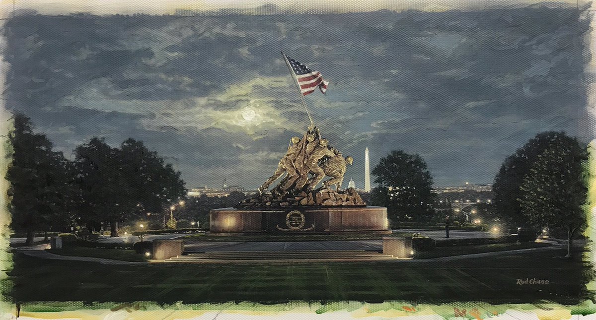 rodchaseart's tweet photo. 6" x 12" acrylic study for Uncommon Valor. #acrylicpainting #paintingstudy #realism #uncommonvalor #marines #marinecorps #iwojimamemorial https://t.co/zQIbOS8vSk
