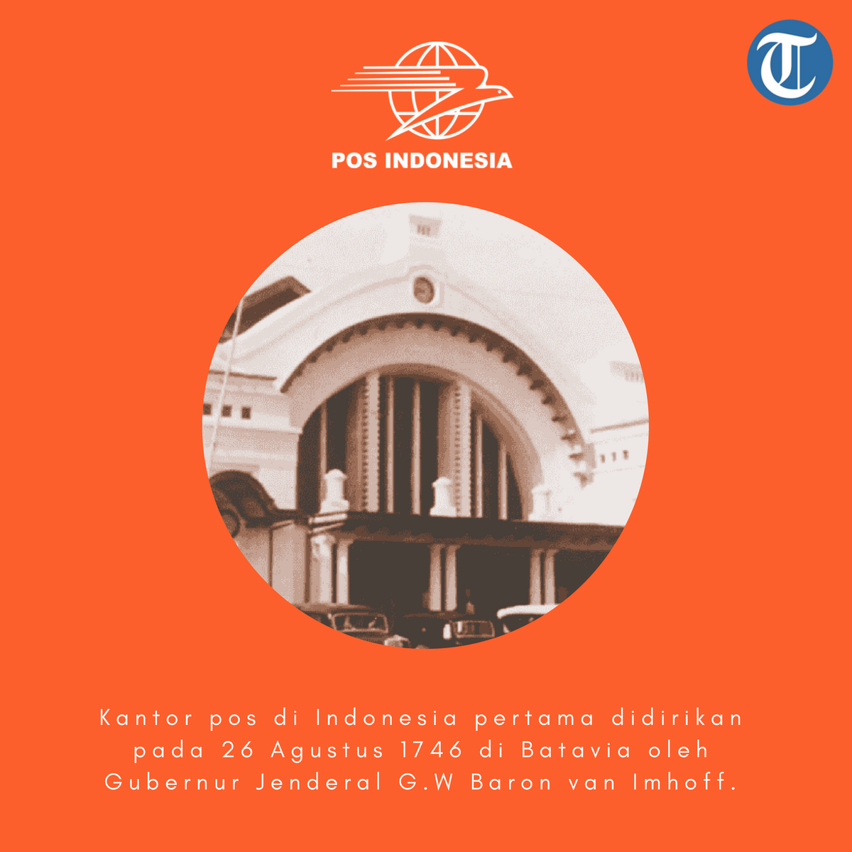 tribunnews's tweet photo. Selamat HUT ke-271, Pos Indonesia! Ayo, apakah sekarang Tribunners masih suka ke kantor pos? #POS271 https://t.co/5ZY83iYRzh