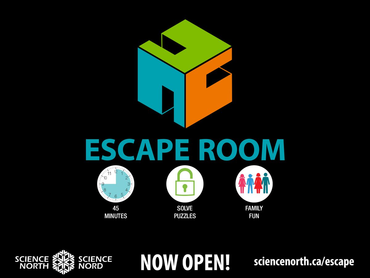 ExploreON's tweet photo. #DYK: @ScienceNorth has an #EscapeRoom. Solve puzzles, crack codes and try to escape in 45 minutes! #ONFunPass https://t.co/llmjtwiiD0 https://t.co/pz4wPKqeTE