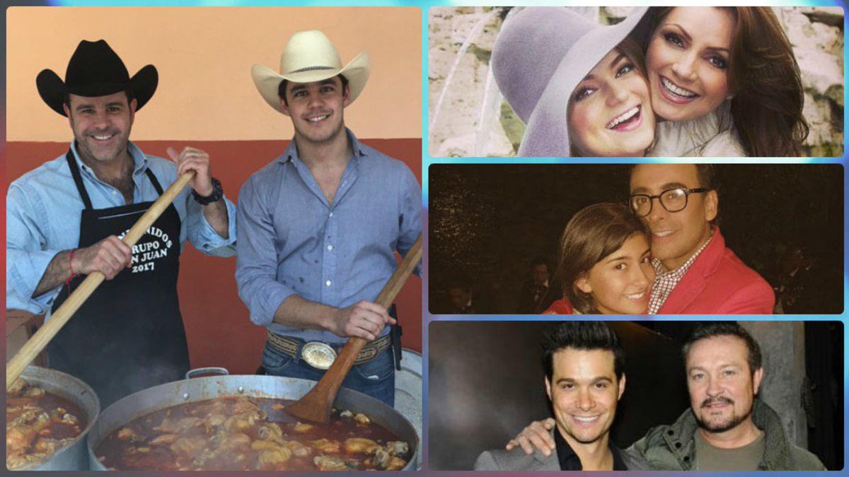 Univision's tweet photo. Parecen gemelos, pero son padres e hijos. https://t.co/yYA5z5smUe https://t.co/W2Dxf7Mpnt