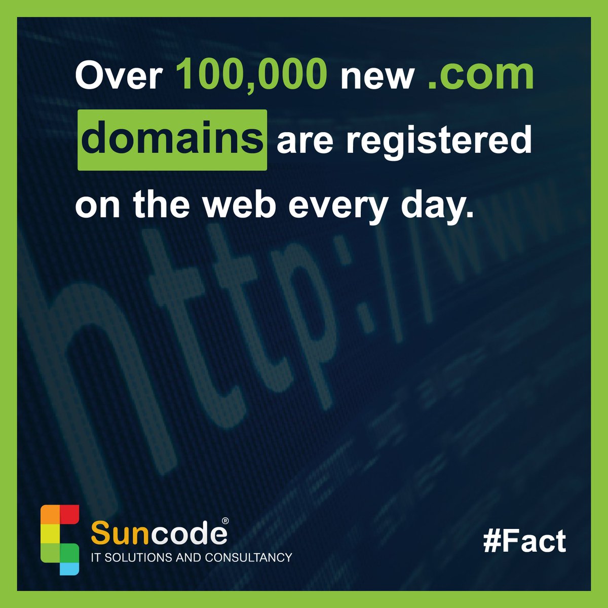 suncodeits's tweet photo. Over 100,000 new .com domains are registered on the web every day.

#FactOfTheDay #Suncode #Suncodeco #Erbil #Kurdistan #WebDevelopement https://t.co/khzjdG7IcB