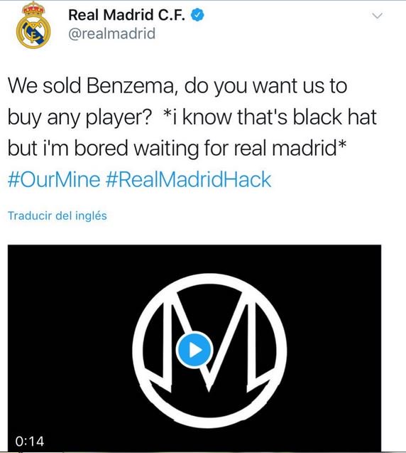 diarioelheraldo's tweet photo. Así fue el hackeo a la cuenta del Real Madrid anunciando el fichaje de Leo Messi #RealMadridHack ► https://t.co/Hzsc2ucSJn https://t.co/2bKoBFF4s6