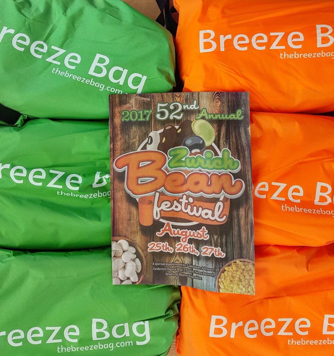 Enjoying our day @ 52nd annual #ZurichBeanFestival!! Come visit us in #Zurich &amp; get your own #BreezeBag #InflatableLounger!! #zurichbeanfest