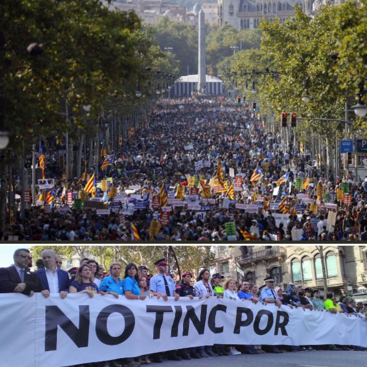 #BarcelonaSomosTodos unidos contra el terrorismo.
#NoTincPor
#NoTenemosMiedo