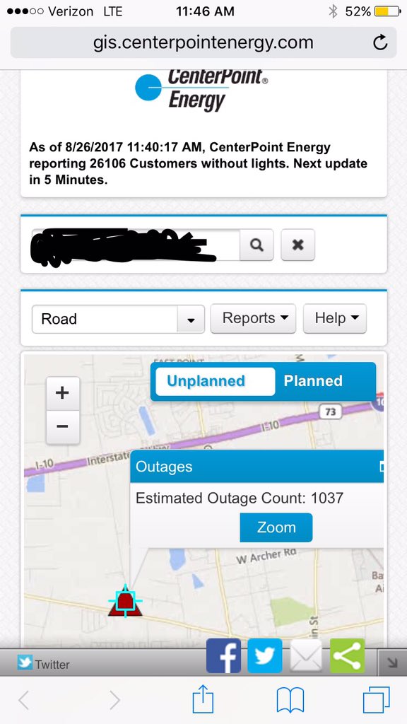 Centerpoint Energy On Twitter Harvey Power Outages In Greater Houston Are Down To 32 000 Less Than 1 5 Of Our 2 4 Million Electric Customers