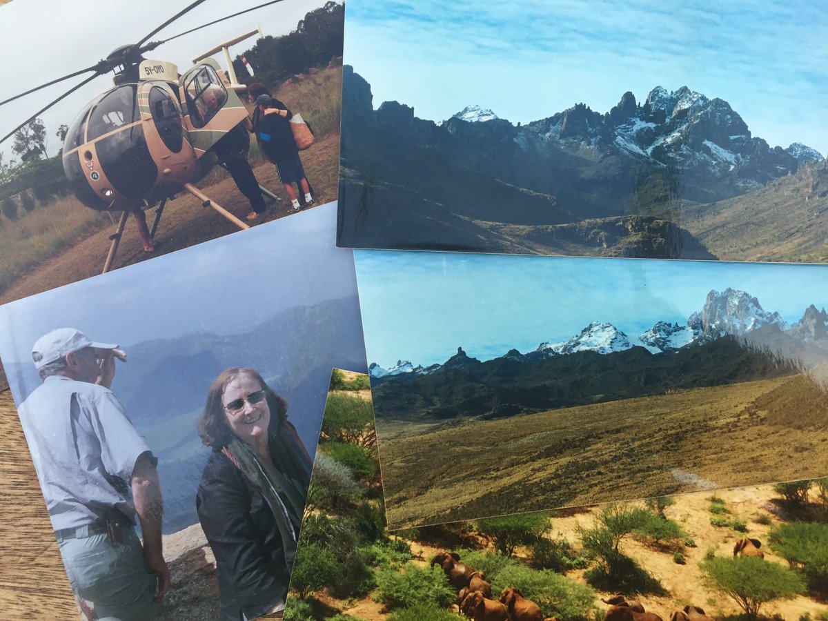 ArjayA's tweet photo. One #AlanRoot memory of many. Flying close to the summit of #mountKenya, pushing limits of #helicopter as he pushed the limits of life. https://t.co/oxYjJPIBod