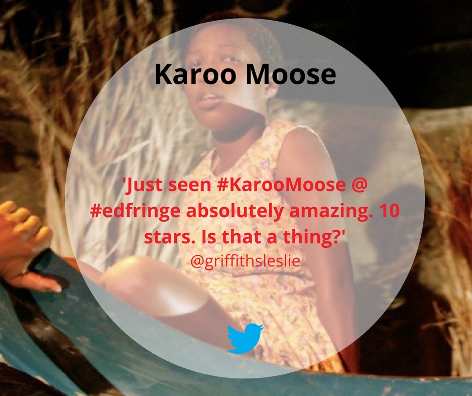 AssemblyFest's tweet photo. Here is a audience review for @AssemblyBaxter's Karoo Moose performance! It's their last day today! https://t.co/GVsYnPOHRd