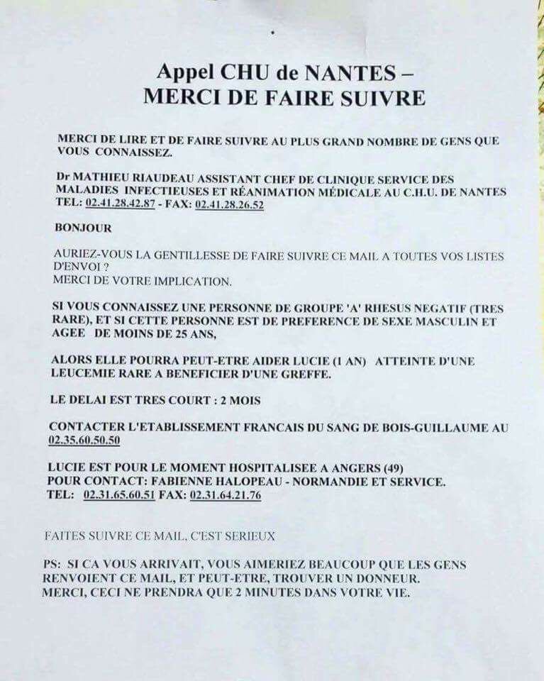 didiergildas's tweet photo. APPEL URGENT DU CHU DE NANTES 
RT SVP https://t.co/7ukFGp3qFa