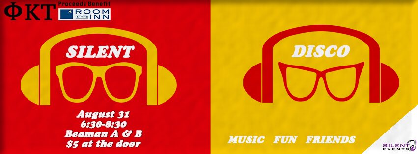 PhiTauBelmont's tweet photo. SILENT DISCO. 8-31-17. https://t.co/kospZ9T0r9