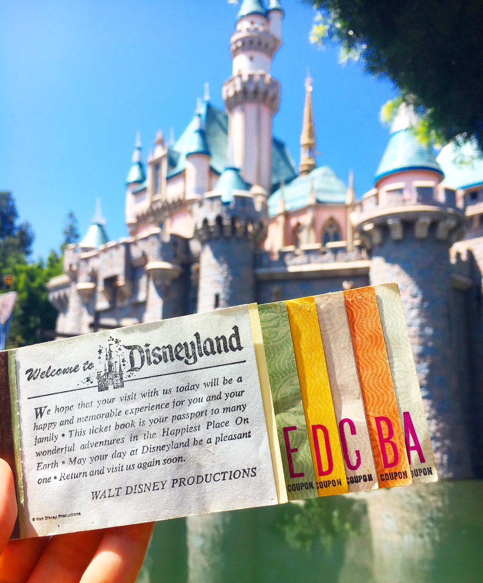 Disneyfor2's tweet photo. We received this booklet of vintage Disneyland tickets last week!๐ What are your favorite Disney things to collect? #WeLoveMerch https://t.co/fki2pqB1Kp