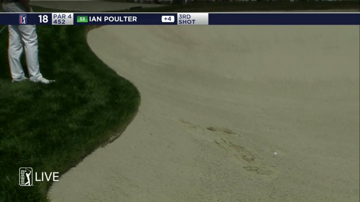 scotdey's tweet photo. What would the ruling be if there was no liner & it was a straight soil underneath? Still get relief? π€ #pgatour #bunkerliners https://t.co/Xy8ccFK0en