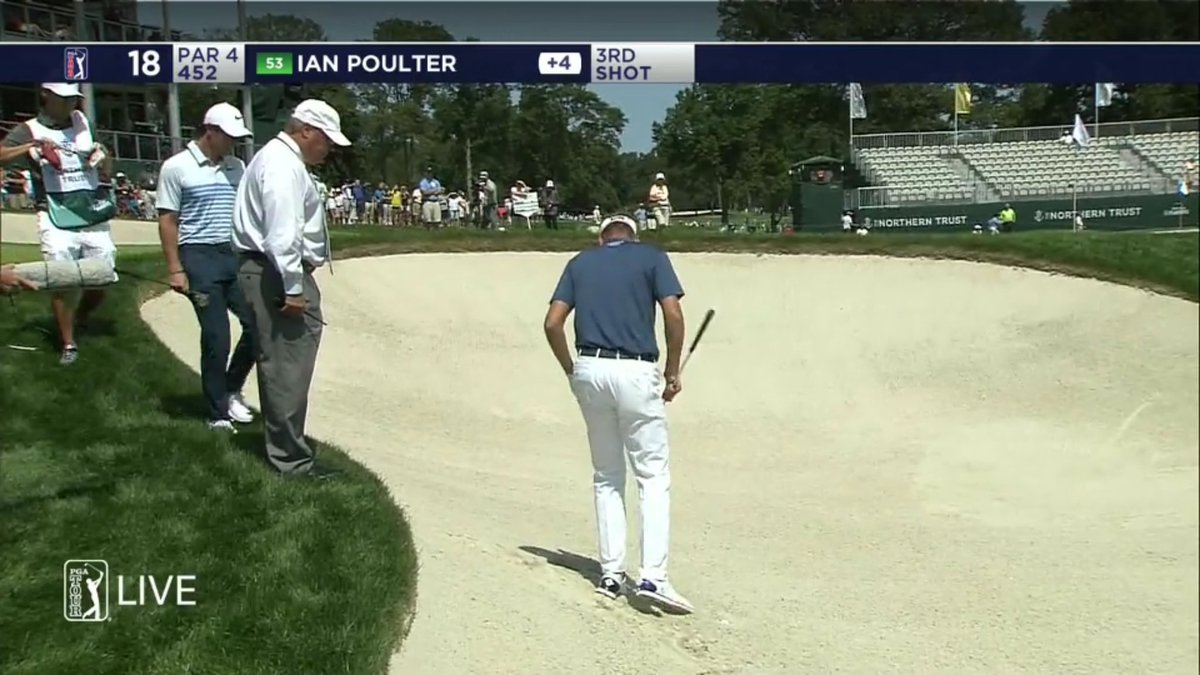 scotdey's tweet photo. What would the ruling be if there was no liner & it was a straight soil underneath? Still get relief? π€ #pgatour #bunkerliners https://t.co/Xy8ccFK0en