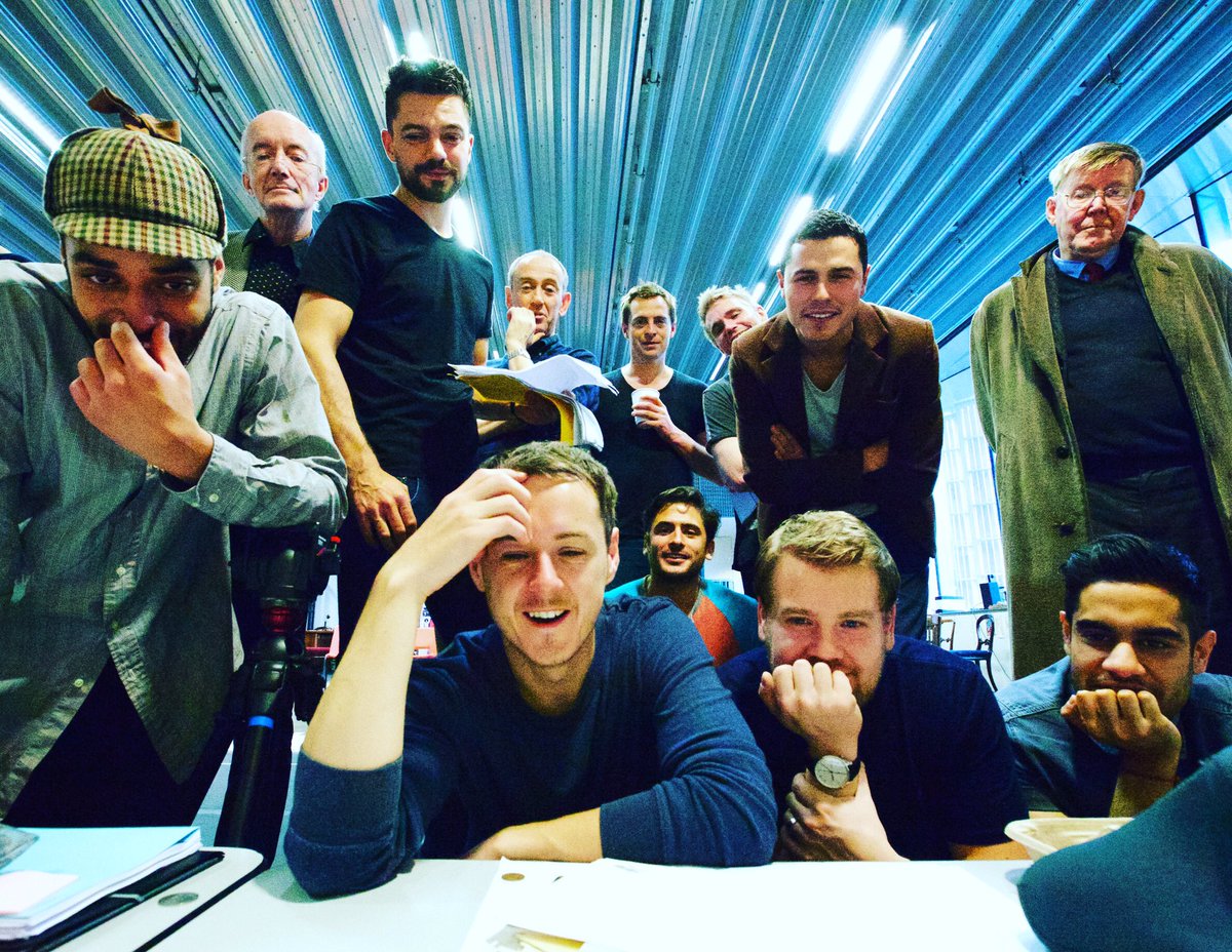 sacha_dhawan's tweet photo. ..fond memories with this lovely lot, @dominiccoop @JKCorden @DickLeFenwick @theblackpaddy @NationalTheatre #history #boys #NT50 https://t.co/1JgVuEmeOb