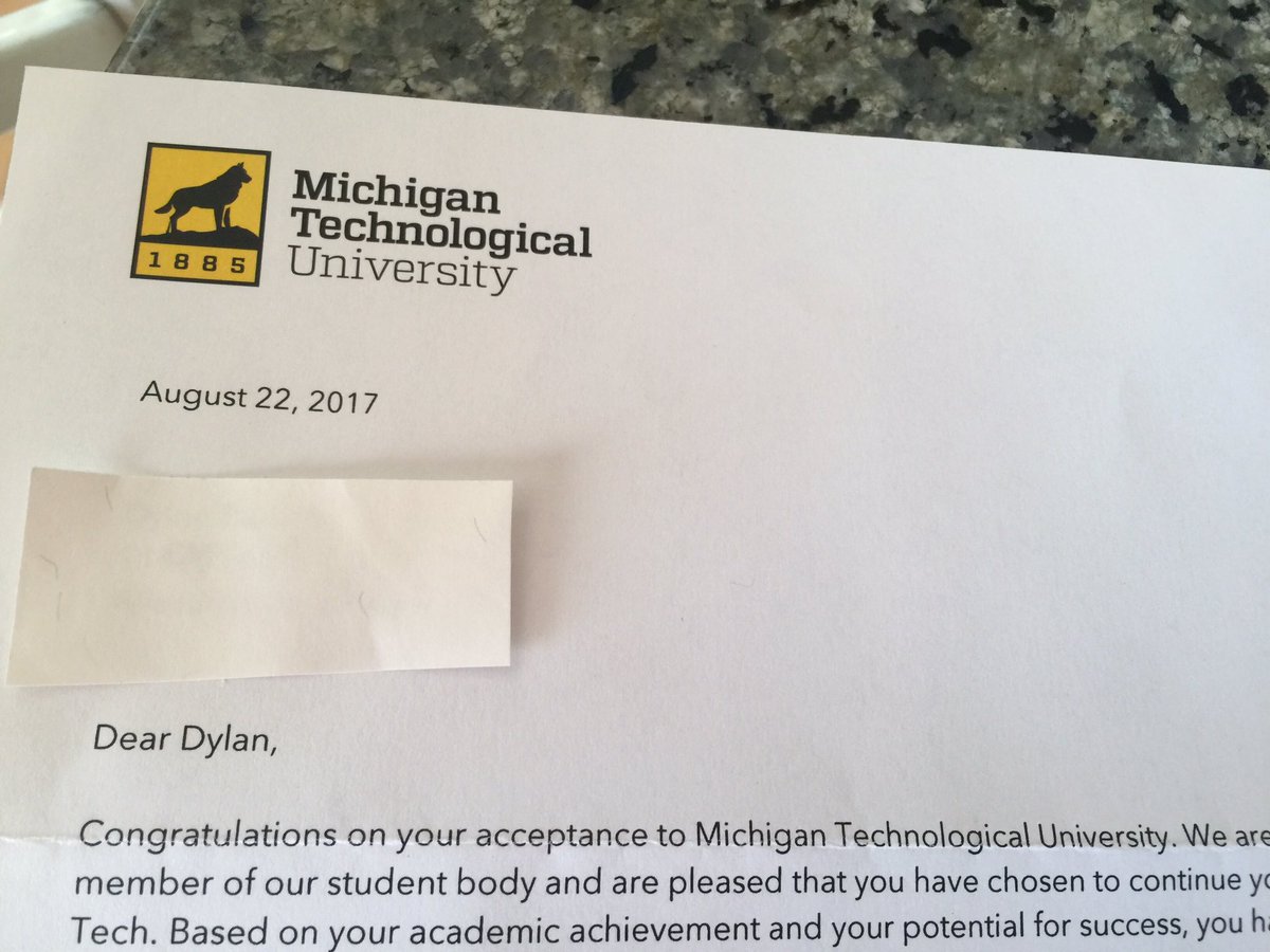 christy_dehning's tweet photo. First college acceptance letter. πͺπ±#heisready #mommasnotready #michtech https://t.co/hQLj6k7ja3