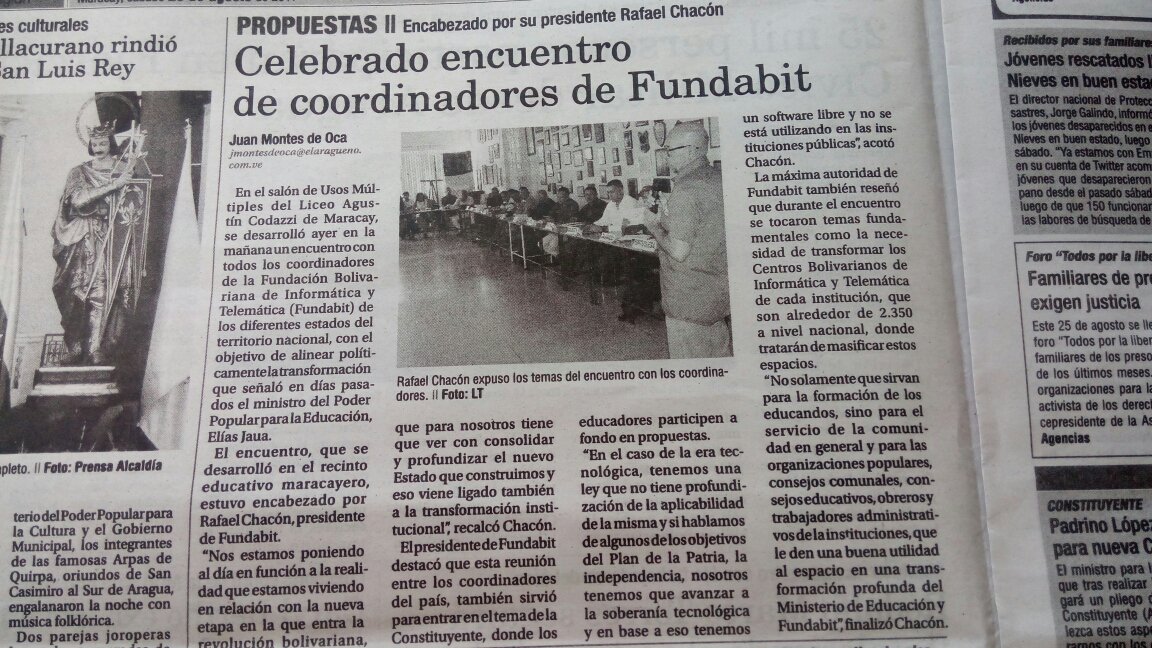 Rafaelsimonchac's tweet photo. Encuentro Nacional de Coordinadores de FUNDABIT  transformando la institucion en el marco de la constituyente https://t.co/RvyAToelPL