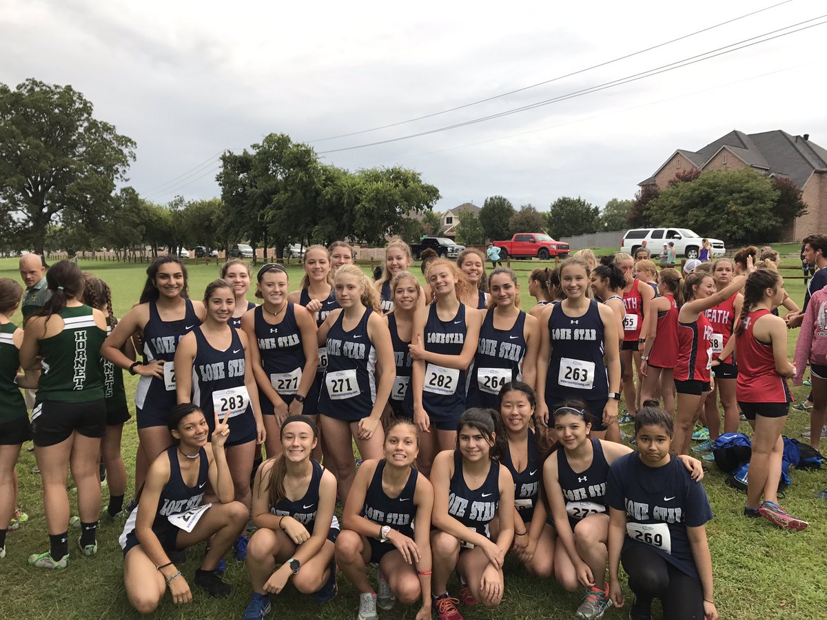LSHSXCTrack's tweet photo. Lone Star Girls XC about to get after it. #RSR https://t.co/R8qXEzO3Cy