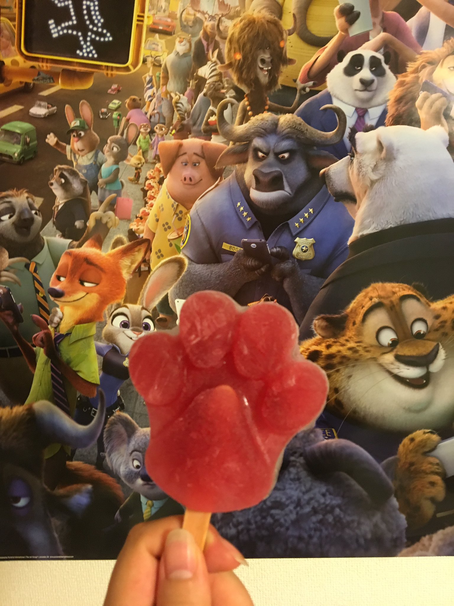 きまぐれ猫 ズートピアのニック達が作ってたアイスキャンディー 完成 V 溶けるのが早いから レミング達みたいにバリボリ高速で食べましたw しみる T Co Qlbaye77yv Twitter