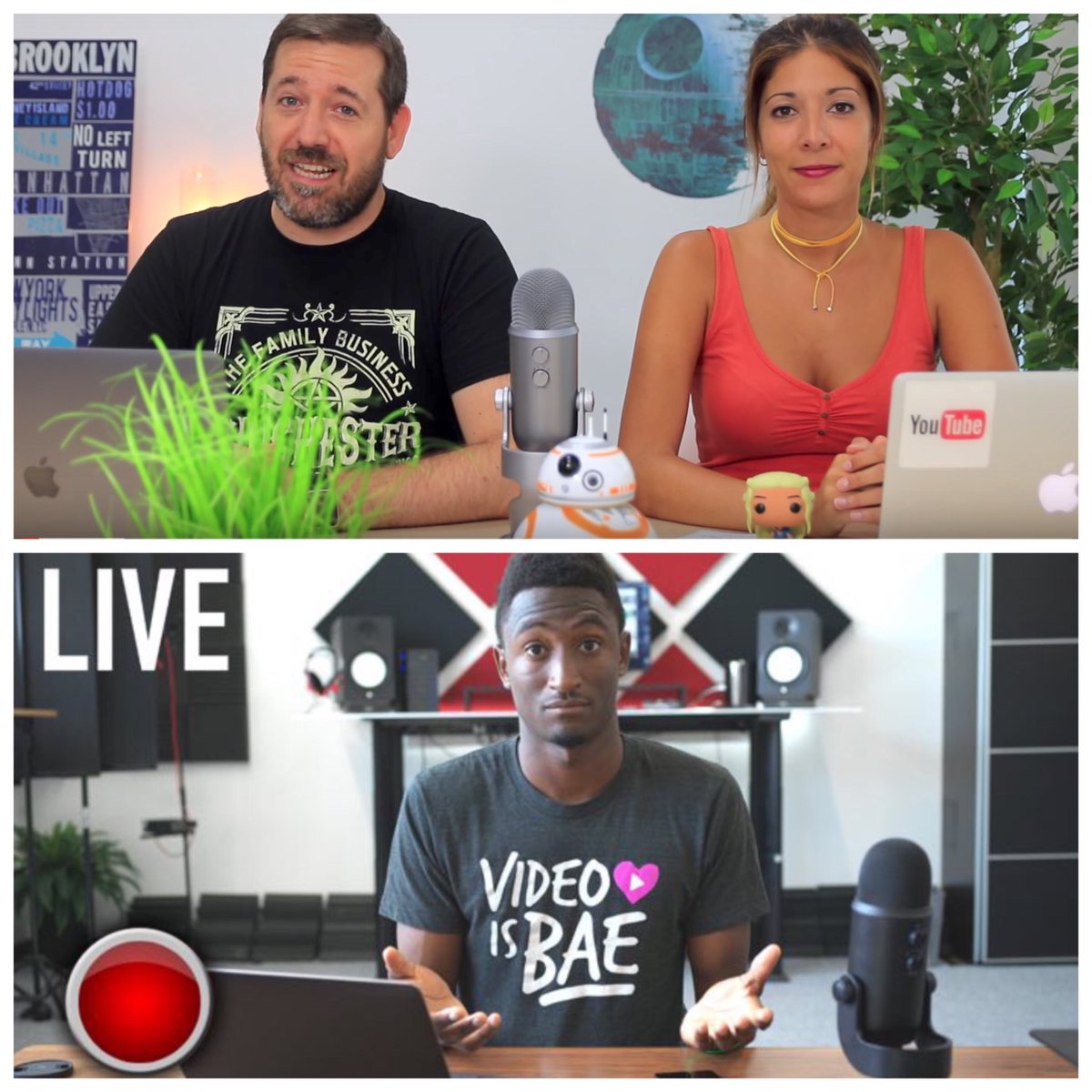 Verownika's tweet photo. Cuando el gran @MKBHD copia el decorado de @TopGadgetTV 😜 #EsBroma #LoAdoro #ILoveYouMarques 🔝#Youtubers https://t.co/FmKkrDGhjT
