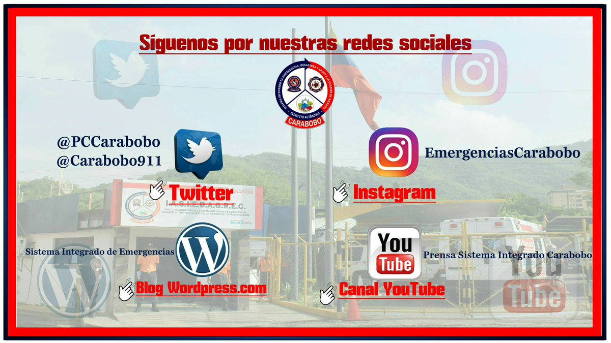 SistemaCarabobo's tweet photo. Síguenos en nuestra plataforma de redes sociales #instagram #youtube #twitter #información #actualidad https://t.co/FYjJcojHms