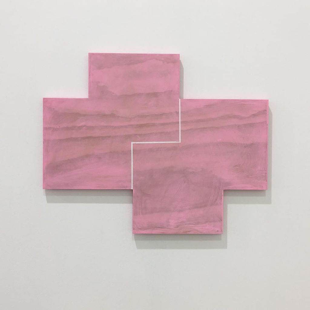 IanMaslen's tweet photo. Mary Heilmann's Pink Synergie from 2011 in #playgroundstructure at #blainsouthern #grids #contemporaryart #paintin… https://t.co/NQ4xr5NQpC https://t.co/vEurHslXrC