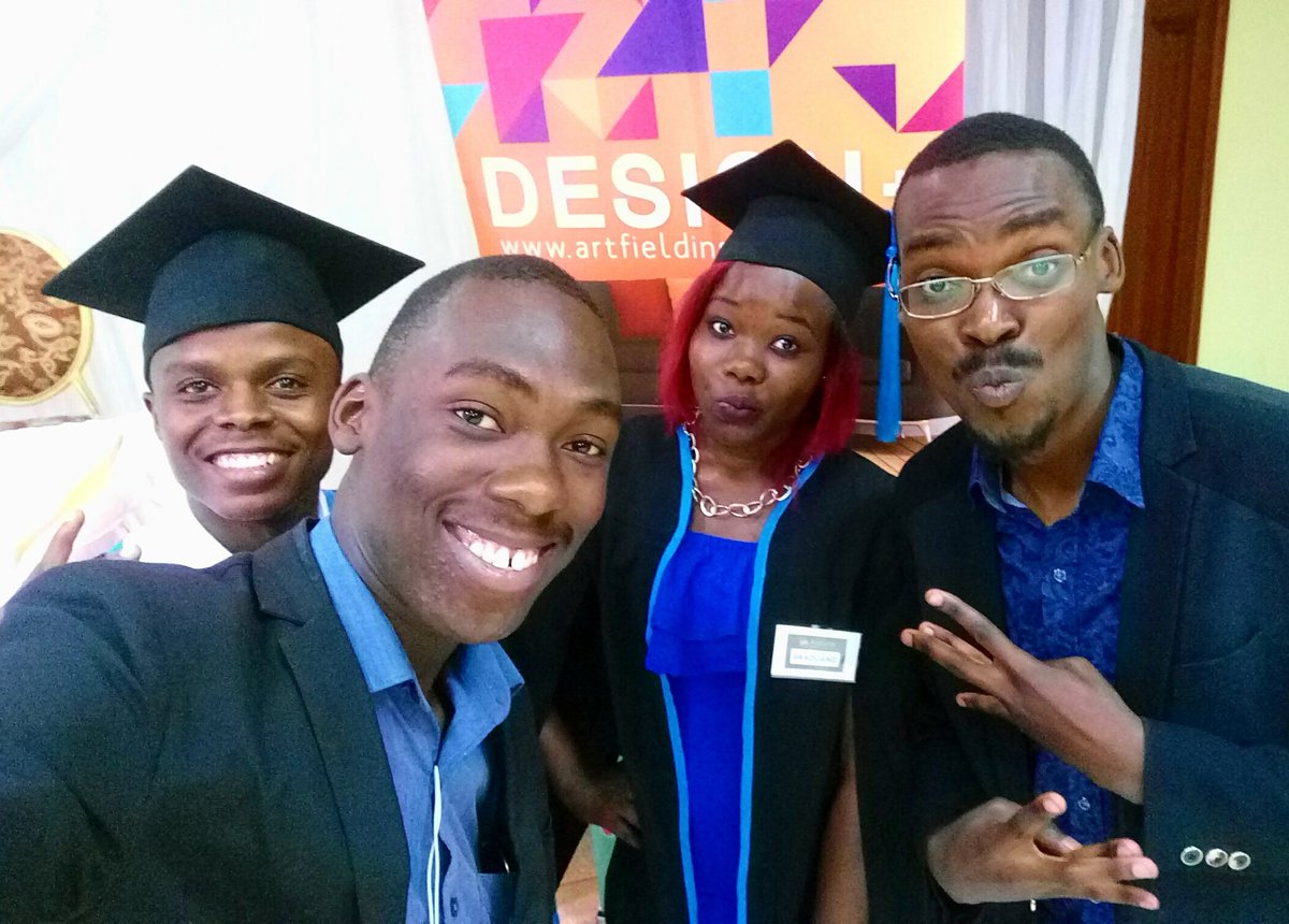 CreaturesUG's tweet photo. Congratulations to @AllanMuyinga &amp; @jemimahyoung2 for graduating from @ArtfieldUganda!!! 😃🎉 #CreaturesCrew https://t.co/PH5NPc0euY
