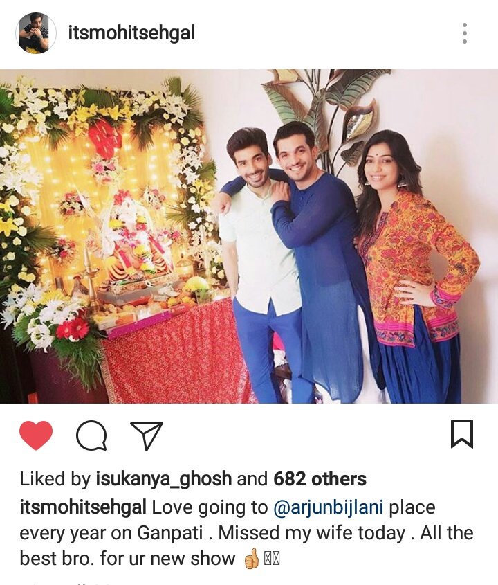 MohitSehgalFC_'s tweet photo. @itsmohitsehgal #Insta post😍😘😘 bae missing wife #SanayaIrani 😙 n also wish for #Arjun's new show all th best @Thearjunbijlani 😙 #Arhit https://t.co/WjfJiBoerv