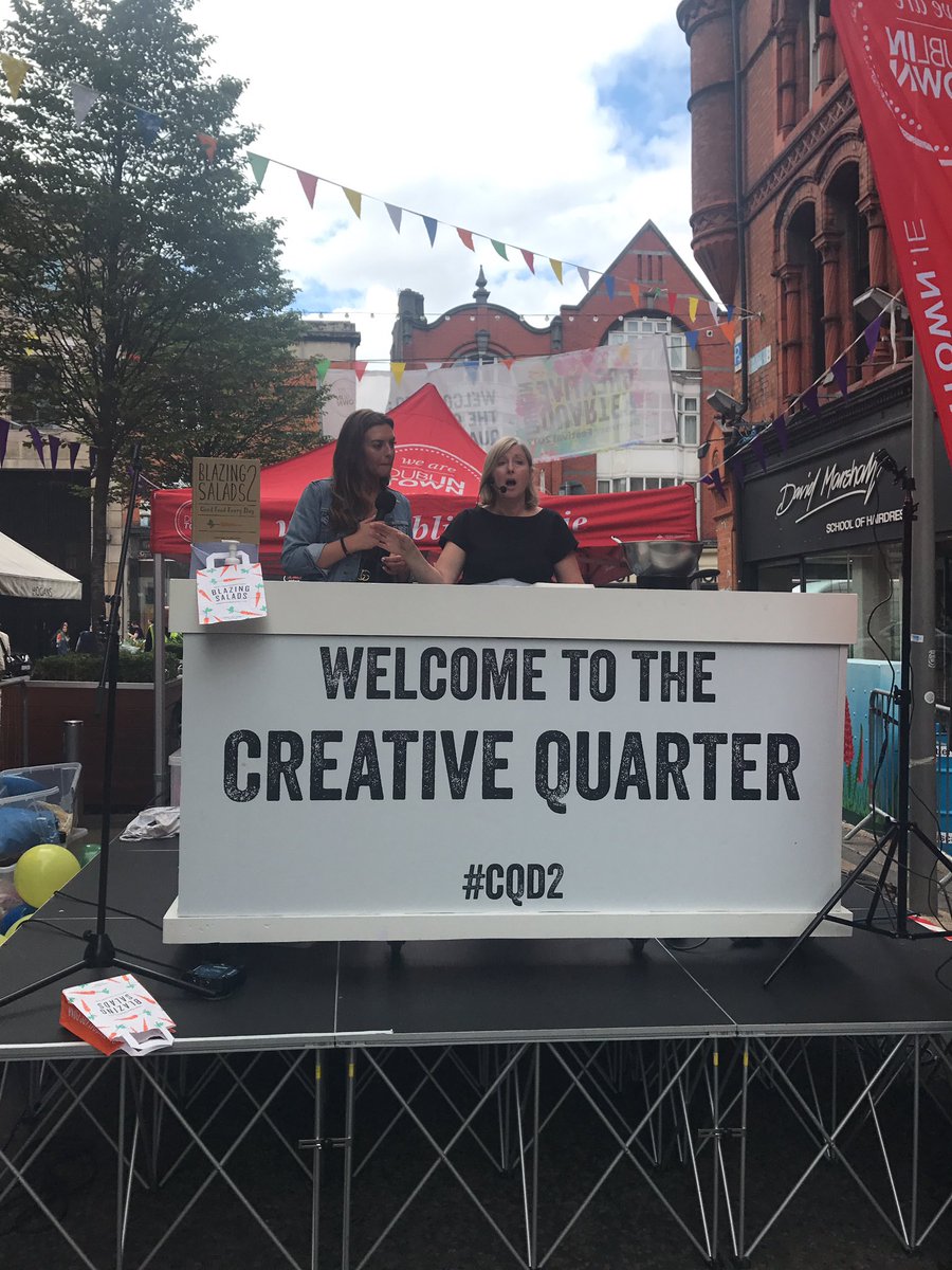 DublinTown's tweet photo. Come on down to Fade St to watch our cooking demos like @BlazingSalads today as part of the @CreativeQDublin Festival! #CQD2 https://t.co/TyxHjp0L4o
