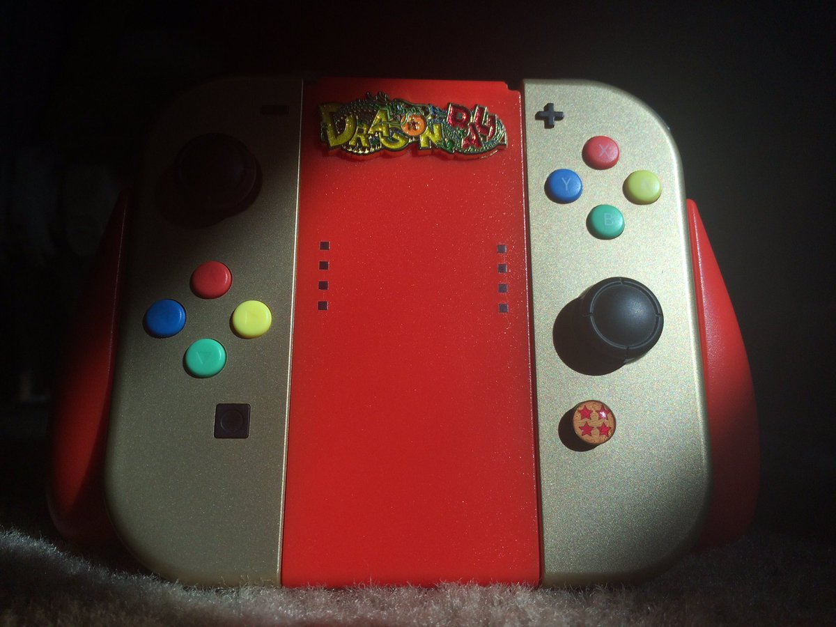 AragamiJo's tweet image. #customjoycon setup 100% complete 😬👍 working on my custom dock next.#DragonBallFighterZ #NintendoSwtich #DragonBallXenoverse2 #snes #joycon