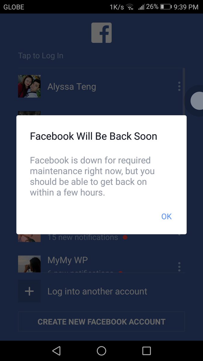 yssateng's tweet photo. SOS!!!!! FACEBOOK IS DOWN!!!! https://t.co/BjpDuISd5k