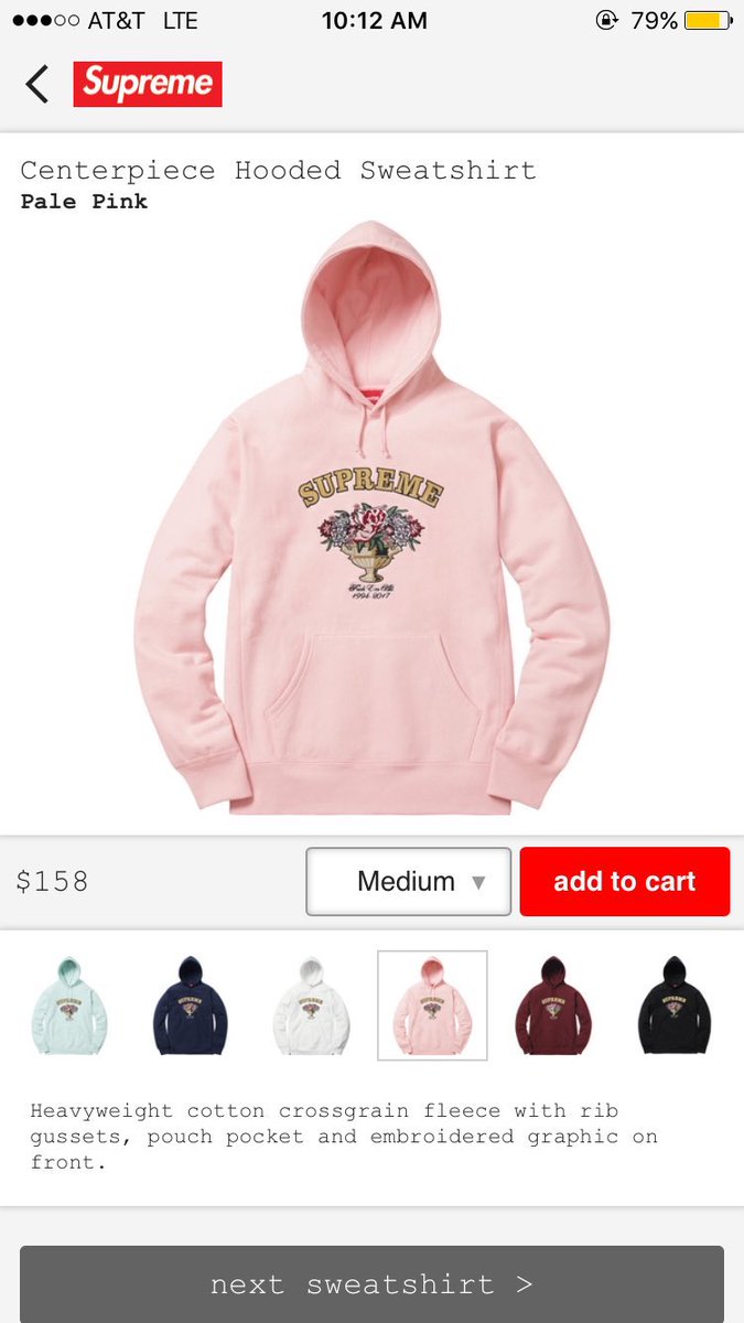 KaydeeIMI's tweet photo. @SupremeCommerce @SupremeAccess Centerpiece Hooded Sweatshirt Medium! 
DM Offers! https://t.co/4uUalbEIN7