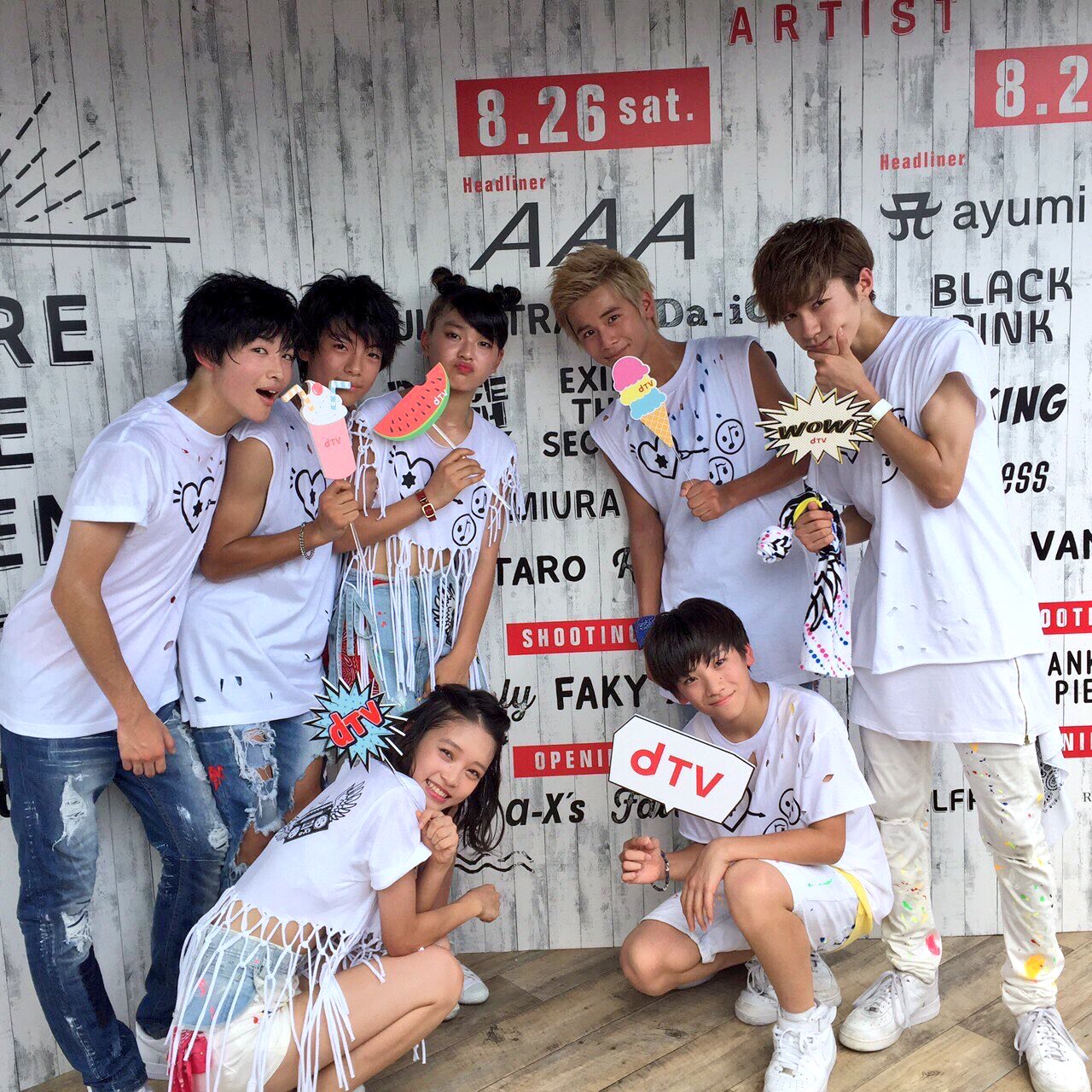 AAA a-nation 2017 dtv サインTシャツ AAA a-nation 2017 dtv サインTシャツ