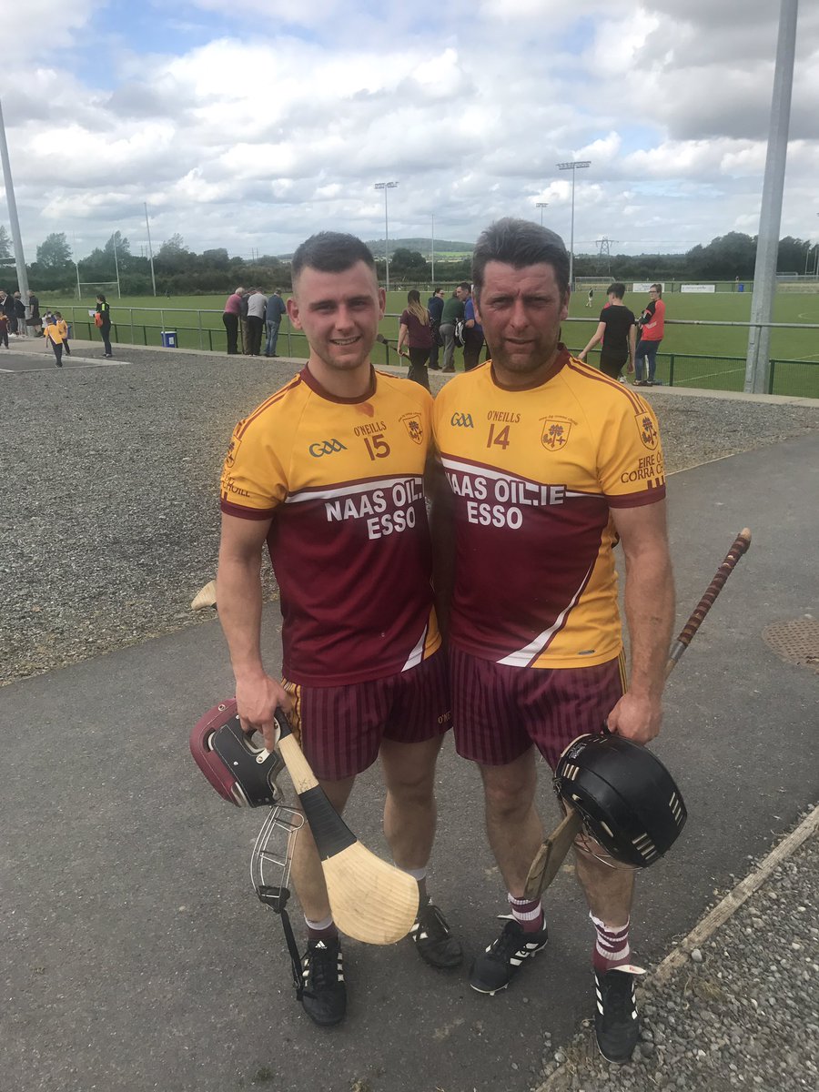 KildareNatSport's tweet photo. Father &amp; son pairing with the goals for Eire Og today! Dad, Joe Dempsey, aged 44, scored 1 &amp; son, Evan, aged 22, got 2. https://t.co/GDv1xmj3NQ