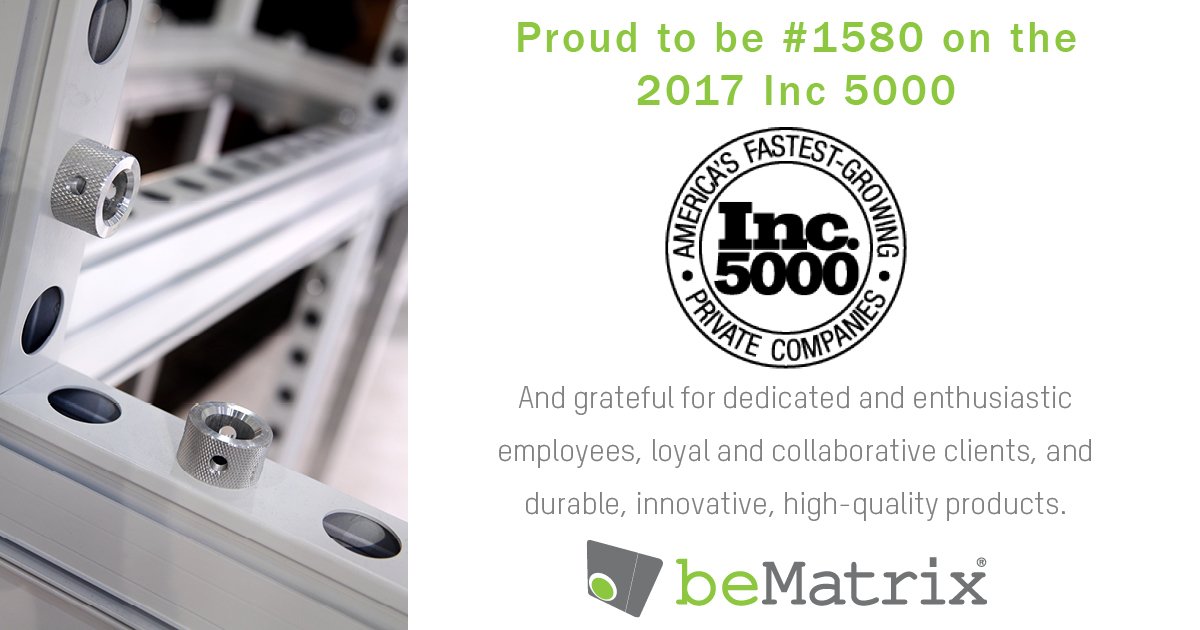 So honored! <a href="/beMatrixUSA/">beMatrix USA</a>  Ranks No. 1580 on the 2017 Inc. 5000 with Three-Year Sales Growth of 249% ow.ly/gDmh30eGUi6