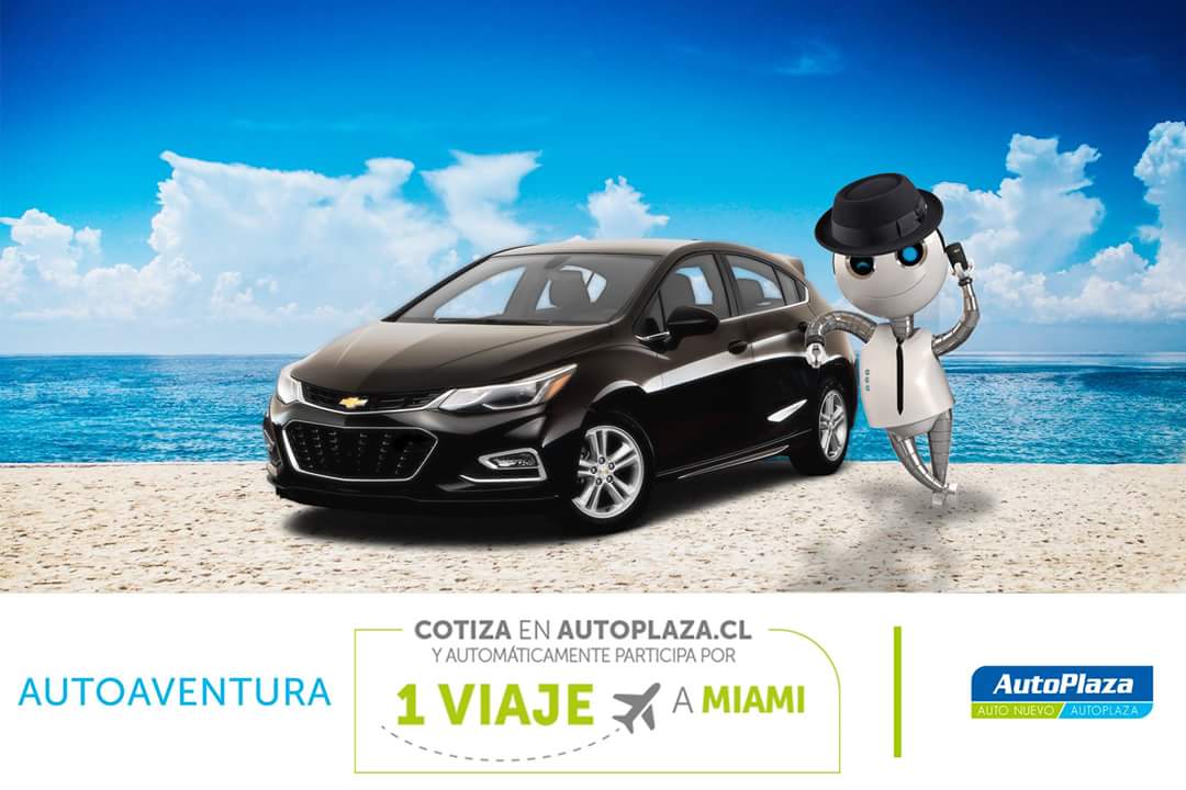 AutoplazaCL's tweet photo. #AUTOAVENTURA | ¡Cotiza tu auto nuevo en autoplaza.cl y participa por un VIAJE A MIAMI para 2 personas! https://t.co/ynzslO3uTW ✈ https://t.co/F6nOfI4b6O