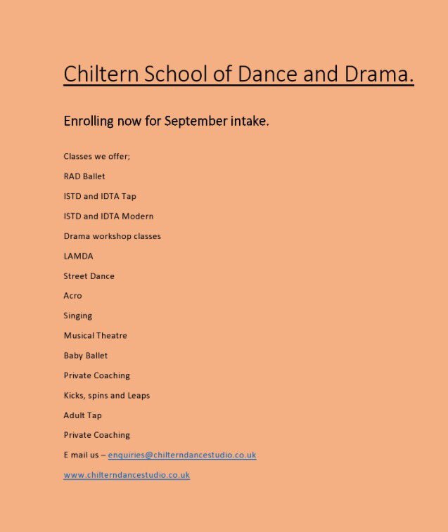 ChilternDance's tweet image. Enrolling now chilterndancestudio.co.uk