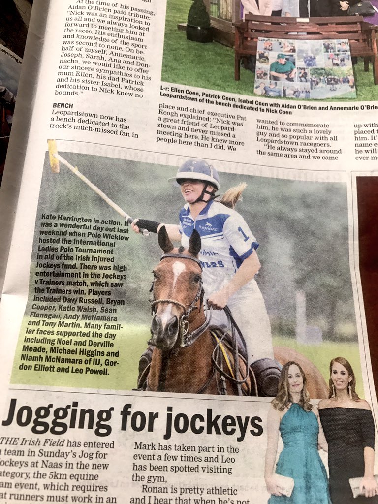 Ladies_polo's tweet photo. Some good pics and pieces in the @TheIrishField &amp; @TheIrishFieldHW today of our Ladies Tournament last week... @InjuredJockeys https://t.co/fFwDc0mQUM