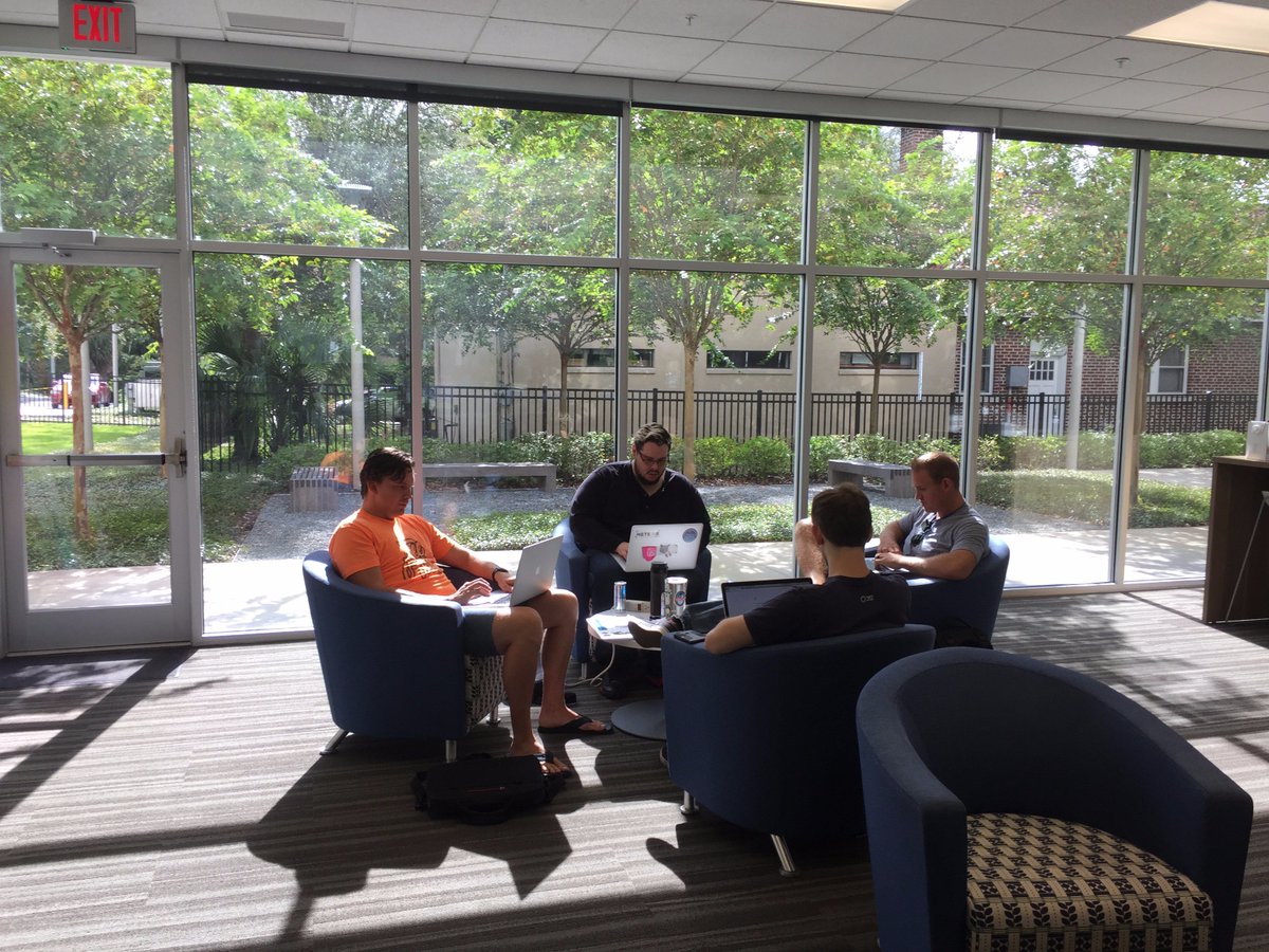 hackbattlesgnv's tweet image. And the teams are off for our first #hackbattles event! Thank you @sharpspring and @heroku for sponsoring our community!