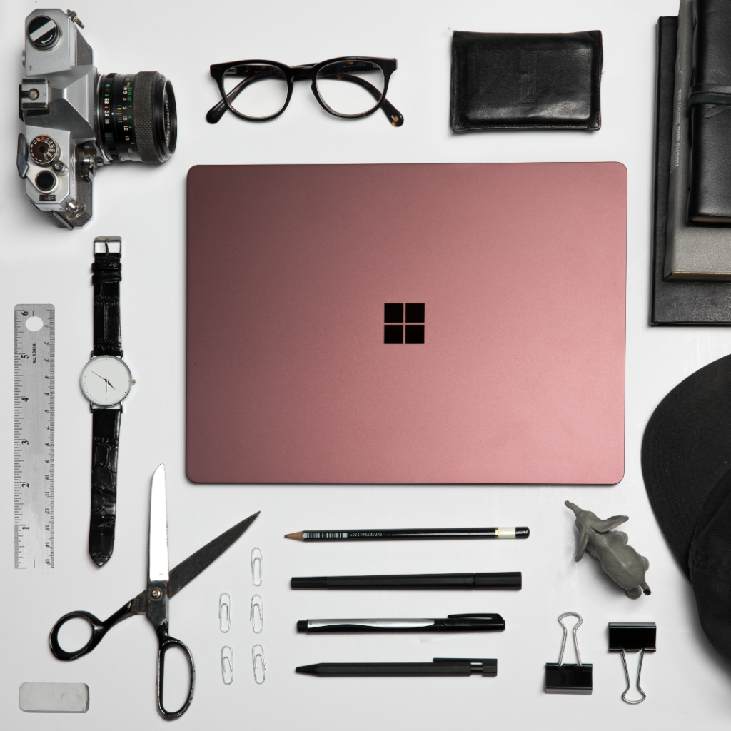 Windows's tweet photo. This year, it’s all about class. Take a look at the @Surface Laptop: https://t.co/uPtUfJNr7b #Windows10 #flatlay https://t.co/54uo2dhjpx