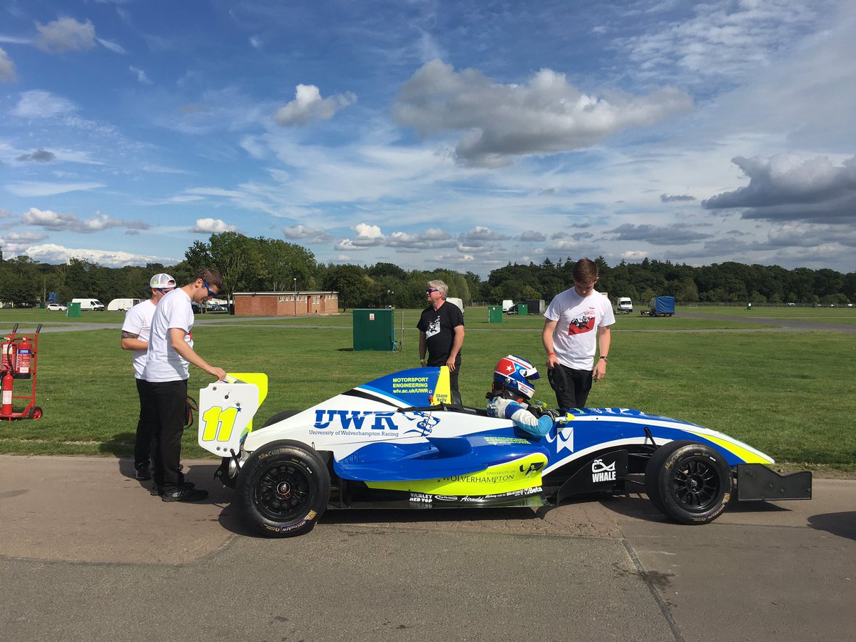 wlv_uni's tweet photo. We're at @morganmotor #RFTH17 & there are cars everywhere including our Formula Renault! We're making the most noise ... #Jointhepack https://t.co/7MzBxCFet6
